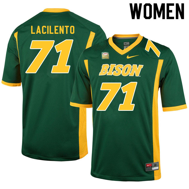 Women #71 Luke LaCilento North Dakota State Bison College Football Jerseys Sale-Green - Click Image to Close